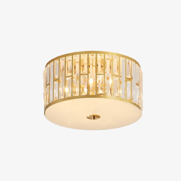 Plafonnier doré en cristal PylonnaLux