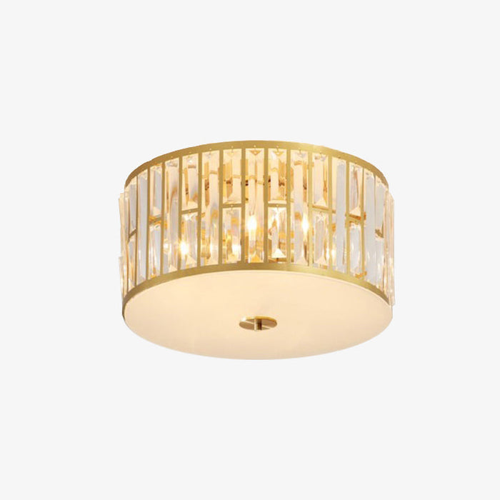 Plafonnier doré en cristal PylonnaLux