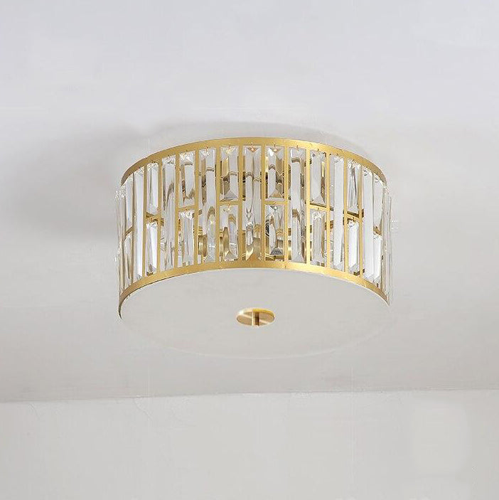 Plafonnier doré en cristal PylonnaLux