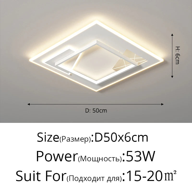 Ensemble d'éclairage nordique  moderne et minimaliste pour plafonnier