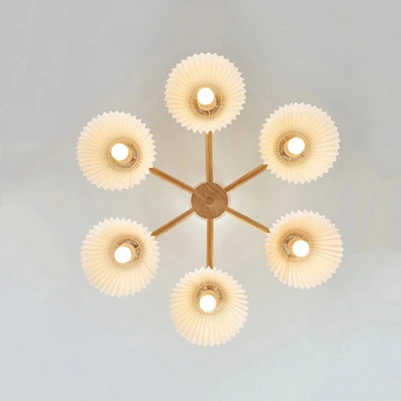 Plafonnier moderne nordique "Umbra Wood" pour salon salle à manger | Marco Lucetti