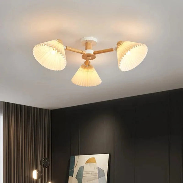 Plafonnier moderne nordique "Umbra Wood" pour salon salle à manger | Marco Lucetti