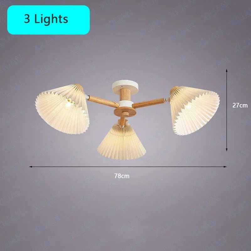 Plafonnier moderne nordique "Umbra Wood" pour salon salle à manger | Marco Lucetti 3 lumières / Pas d&#39;ampoule