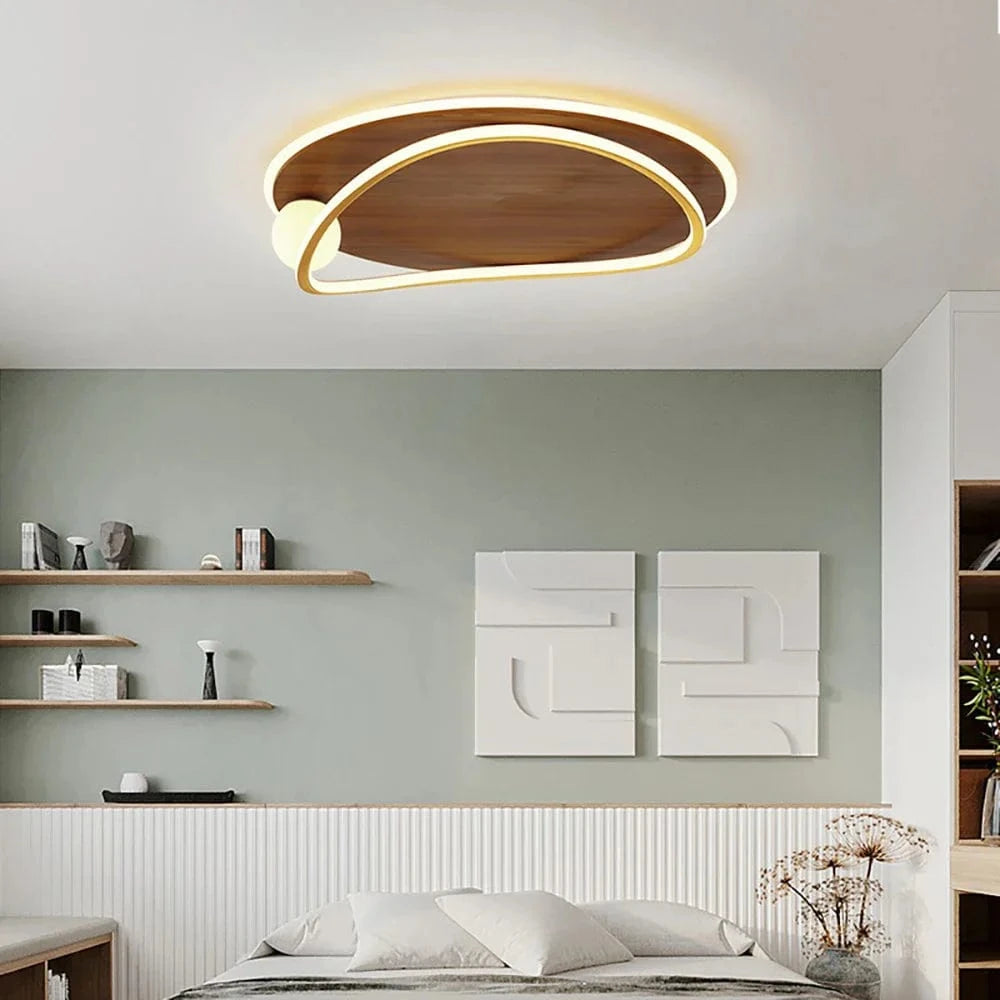 Plafonnier Moderne Rétro Bois Couleur pour Chambre, Restaurant, Cuisine, Étude, Balcon - Éclairage Led Intérieur | Marco Lucetti