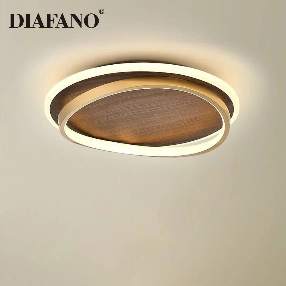 Plafonnier Moderne Rétro Bois Couleur pour Chambre, Restaurant, Cuisine, Étude, Balcon - Éclairage Led Intérieur | Marco Lucetti