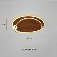 Plafonnier Moderne Rétro Bois Couleur pour Chambre, Restaurant, Cuisine, Étude, Balcon - Éclairage Led Intérieur | Marco Lucetti B Dia42cm / Blanc chaud