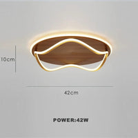 Plafonnier Moderne Rétro Bois Couleur pour Chambre, Restaurant, Cuisine, Étude, Balcon - Éclairage Led Intérieur | Marco Lucetti C Dia42cm / Blanc chaud