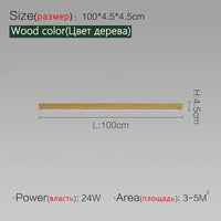 Plafonnier mural LED pour allée et couloir | Marco Lucetti Couleur bois 100 cm / Blanc chaud Pas de télécommande