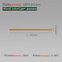 Plafonnier mural LED pour allée et couloir | Marco Lucetti Couleur bois 120 cm / Blanc chaud Pas de télécommande