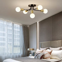 Plafonnier Naiara avec 5 bras en métal design | Marco Lucetti