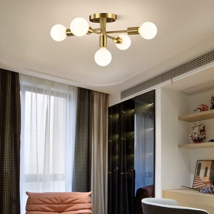 Plafonnier Naiara avec 5 bras en métal design | Marco Lucetti