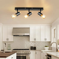 Plafonnier Noir Bois Rotatif Spot Luminaire Plafond  | Marco Lucetti