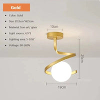 Plafonnier Noir Élégant en Verre Moderne | Marco Lucetti LCL108 C Or / Blanc froid