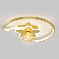 Plafonnier Nordica Girl | Marco Lucetti Lune d&#39;or / D40cm / Chaud