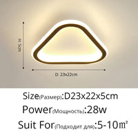 Plafonnier nordique à LED pour allée ronde - Dia 25cm - Design créatif - Idéal pour la cuisine et l'intérieur de la maison | Marco Lucetti