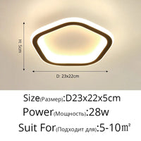 Plafonnier nordique à LED pour allée ronde - Dia 25cm - Design créatif - Idéal pour la cuisine et l'intérieur de la maison | Marco Lucetti