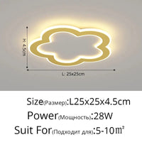 Plafonnier nordique à LED pour allée ronde - Dia 25cm - Design créatif - Idéal pour la cuisine et l'intérieur de la maison | Marco Lucetti Style doré D / Blanc chaud