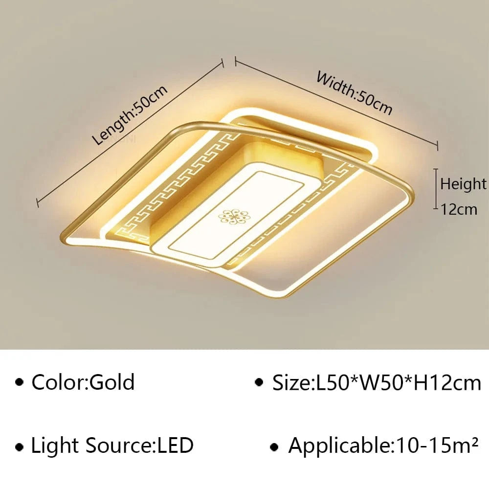 Plafonnier Nordique Art LED - Luminaire Intérieur Design | Marco Lucetti Carré 50CM A / Lumière naturelle (pas de RC)