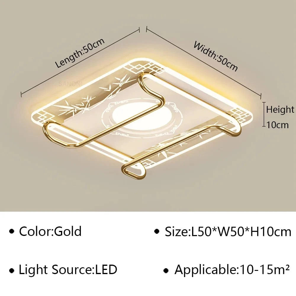 Plafonnier Nordique Art LED - Luminaire Intérieur Design | Marco Lucetti Carré 50CM B / Lumière naturelle (pas de RC)
