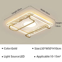 Plafonnier Nordique Art LED - Luminaire Intérieur Design | Marco Lucetti Carré 50CM B / Lumière naturelle (pas de RC)