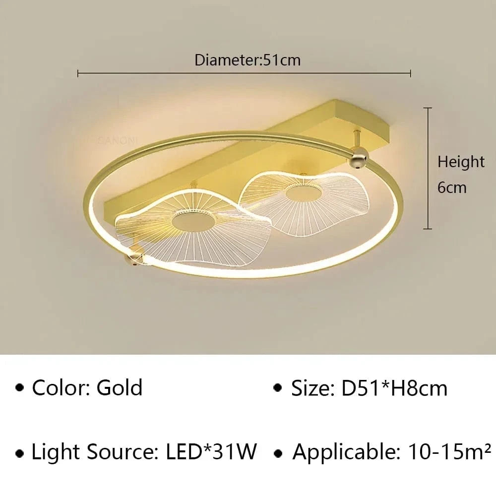 Plafonnier Nordique Art LED - Luminaire Intérieur Design | Marco Lucetti Circulaire 51CM / Lumière naturelle (pas de RC)