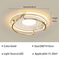 Plafonnier Nordique Art LED - Luminaire Intérieur Design | Marco Lucetti Circulaire 80CM B / Lumière naturelle (pas de RC)