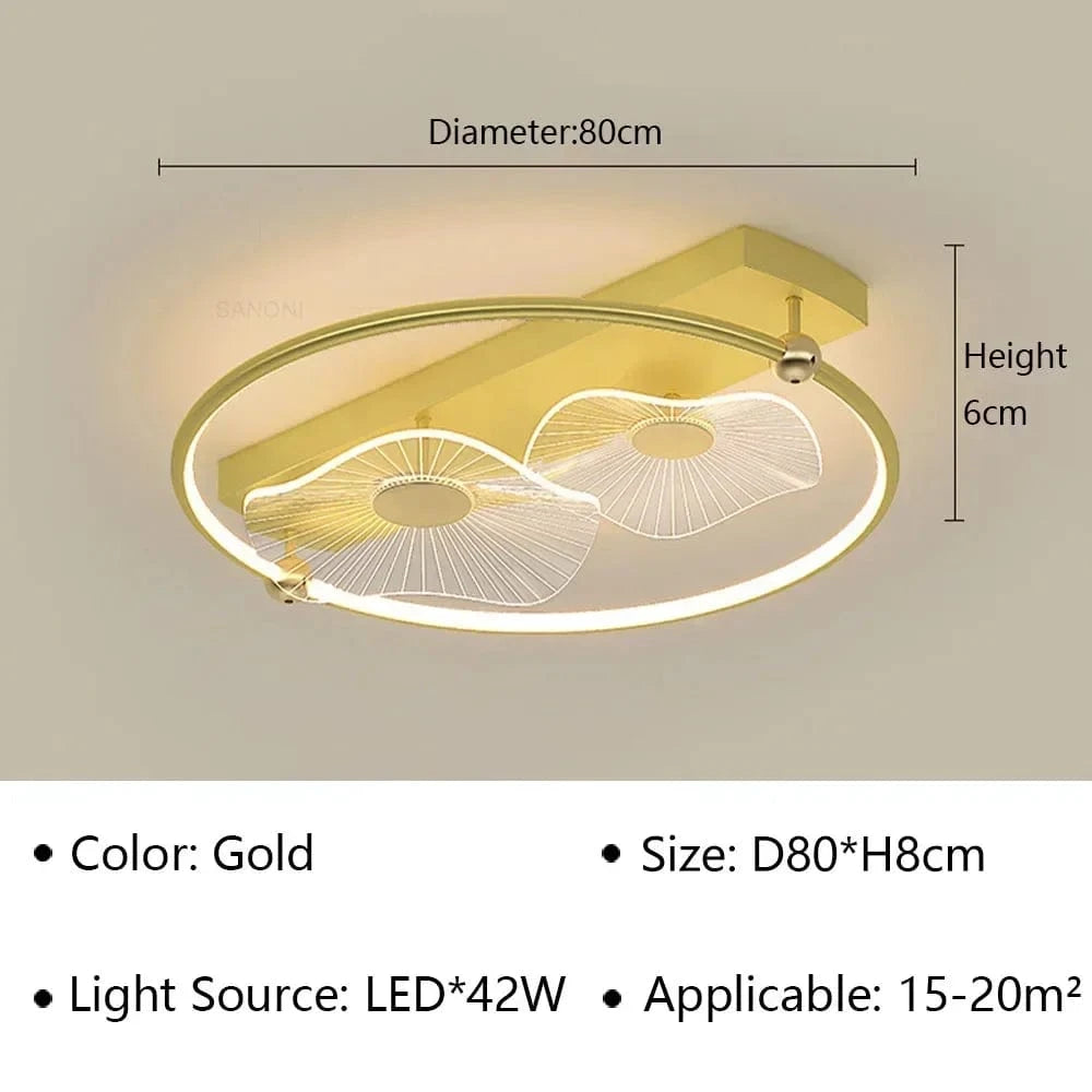 Plafonnier Nordique Art LED - Luminaire Intérieur Design | Marco Lucetti Circulaire 80CM / Blanc chaud (pas de RC)