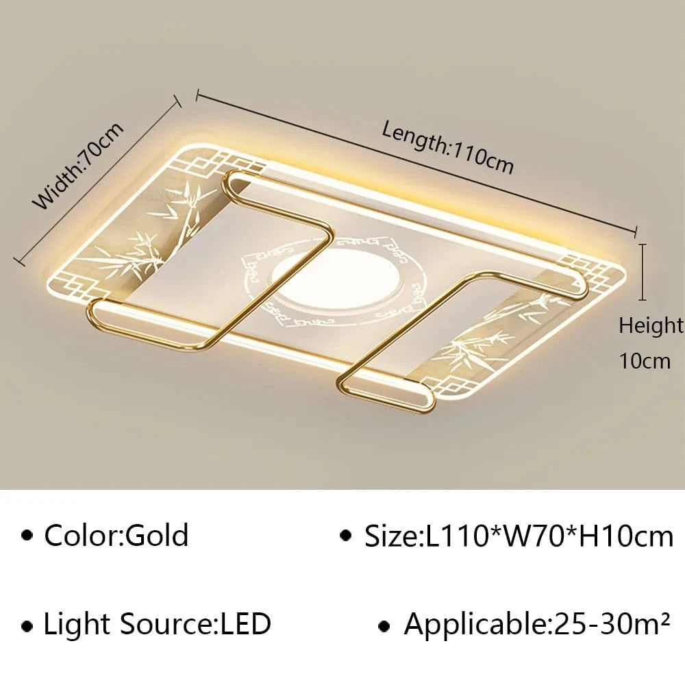 Plafonnier Nordique Art LED - Luminaire Intérieur Design | Marco Lucetti Rectangulaire 110CM B / Blanc froid (pas de RC)