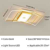 Plafonnier Nordique Art LED - Luminaire Intérieur Design | Marco Lucetti Rectangulaire 98CM A / Gradation continue (RC)