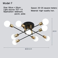 Plafonnier nordique branches multi tête design moderne - Édition stylée | Marco Lucetti Modèle F