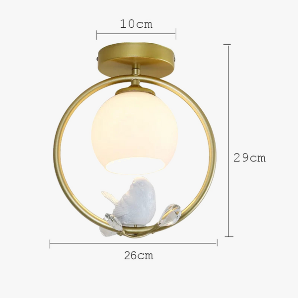 Plafonnier Nordik avec Motif d'Oiseau pour Balcon