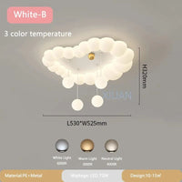 Plafonnier Nordique Design à Bulles Luminaire Décoratif - Idéal pour la Chambre | Marco Lucetti Blanc B 1
