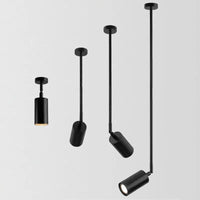 Plafonnier nordique élégant en doré et noir | Marco Lucetti