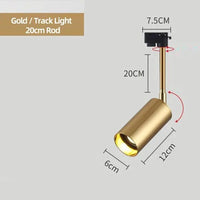 Plafonnier nordique élégant en doré et noir | Marco Lucetti Piste Or 20cm / Blanc chaud