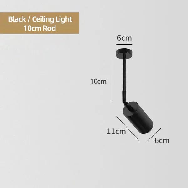 Plafonnier nordique élégant en doré et noir | Marco Lucetti Plafond Noir 10cm / Blanc chaud