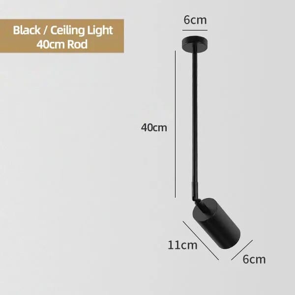 Plafonnier nordique élégant en doré et noir | Marco Lucetti Plafond Noir 40cm / Blanc chaud