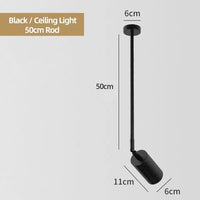 Plafonnier nordique élégant en doré et noir | Marco Lucetti Plafond Noir 50cm / Blanc chaud