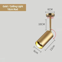 Plafonnier nordique élégant en doré et noir | Marco Lucetti Plafond Or 10cm / Blanc chaud