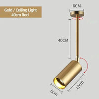 Plafonnier nordique élégant en doré et noir | Marco Lucetti Plafond Or 40cm / Blanc chaud