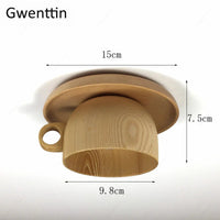 Plafonnier nordique en bois design moderne - Luminaire décoratif d'intérieur de qualité