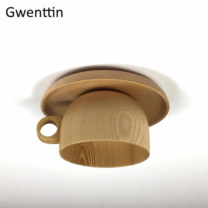Plafonnier nordique en bois design moderne - Luminaire décoratif d'intérieur de qualité