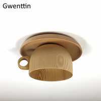Plafonnier nordique en bois design moderne - Luminaire décoratif d'intérieur de qualité