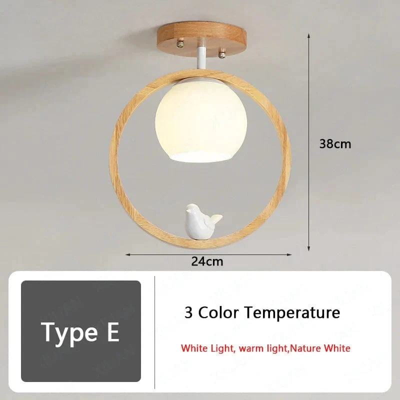Plafonnier nordique en bois - Illuminaire LED  | Marco Lucetti E / 3 Température de couleur