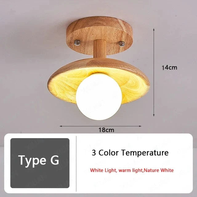 Plafonnier nordique en bois - Illuminaire LED  | Marco Lucetti G / 3 Température de couleur