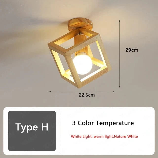 Plafonnier nordique en bois - Illuminaire LED  | Marco Lucetti H / 3 Température de couleur