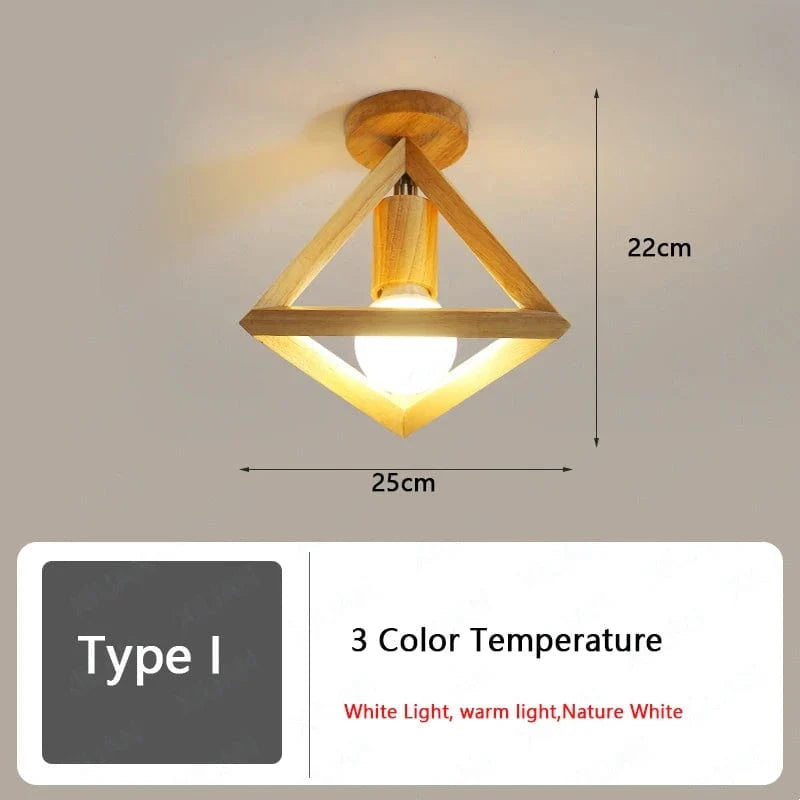 Plafonnier nordique en bois - Illuminaire LED  | Marco Lucetti Je / 3 Température de couleur