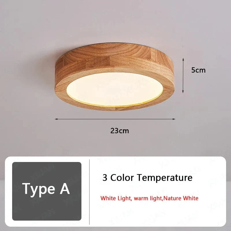 Plafonnier nordique en bois - Illuminaire LED  | Marco Lucetti UN / 3 Température de couleur