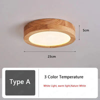 Plafonnier nordique en bois - Illuminaire LED  | Marco Lucetti UN / 3 Température de couleur