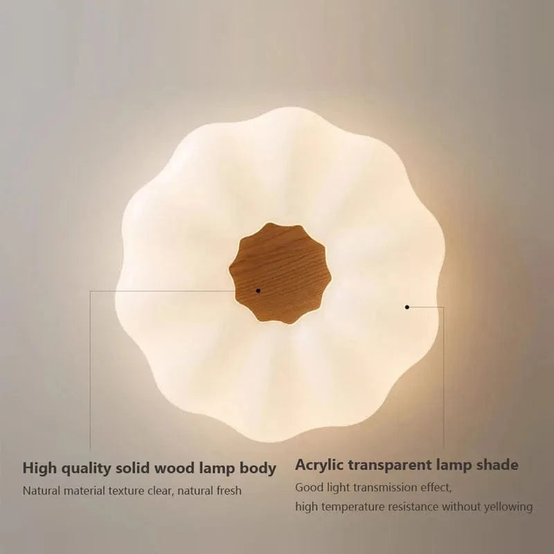 Plafonnier Nordique en Bois Massif | Lampe Moderne pour Salon, Chambre et Restaurant | Marco Lucetti