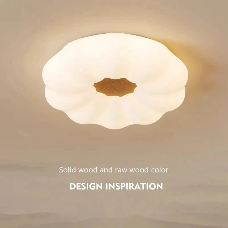 Plafonnier Nordique en Bois Massif | Lampe Moderne pour Salon, Chambre et Restaurant | Marco Lucetti